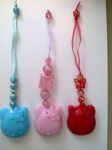 Zeepketting Hello Kitty,hoofdje, diverse kleuren